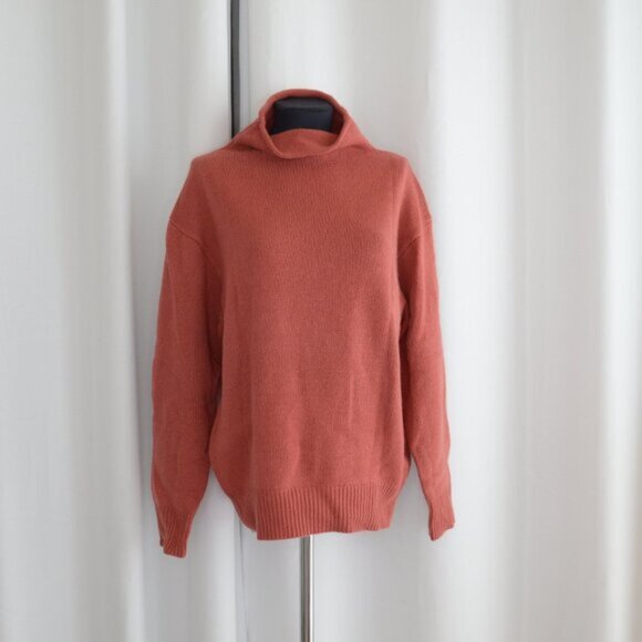 NWOT Aritzia Wilfred 100% Cashmere Montpellier Luxe Turtleneck Dusty Rose Sz M - Picture 2 of 7